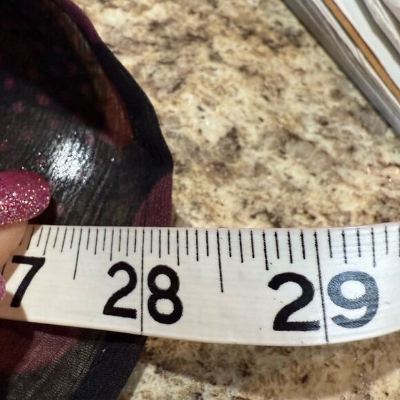 Who What Wear Black Brown Circle Sheer Blouse XS - Picture 6 of 9